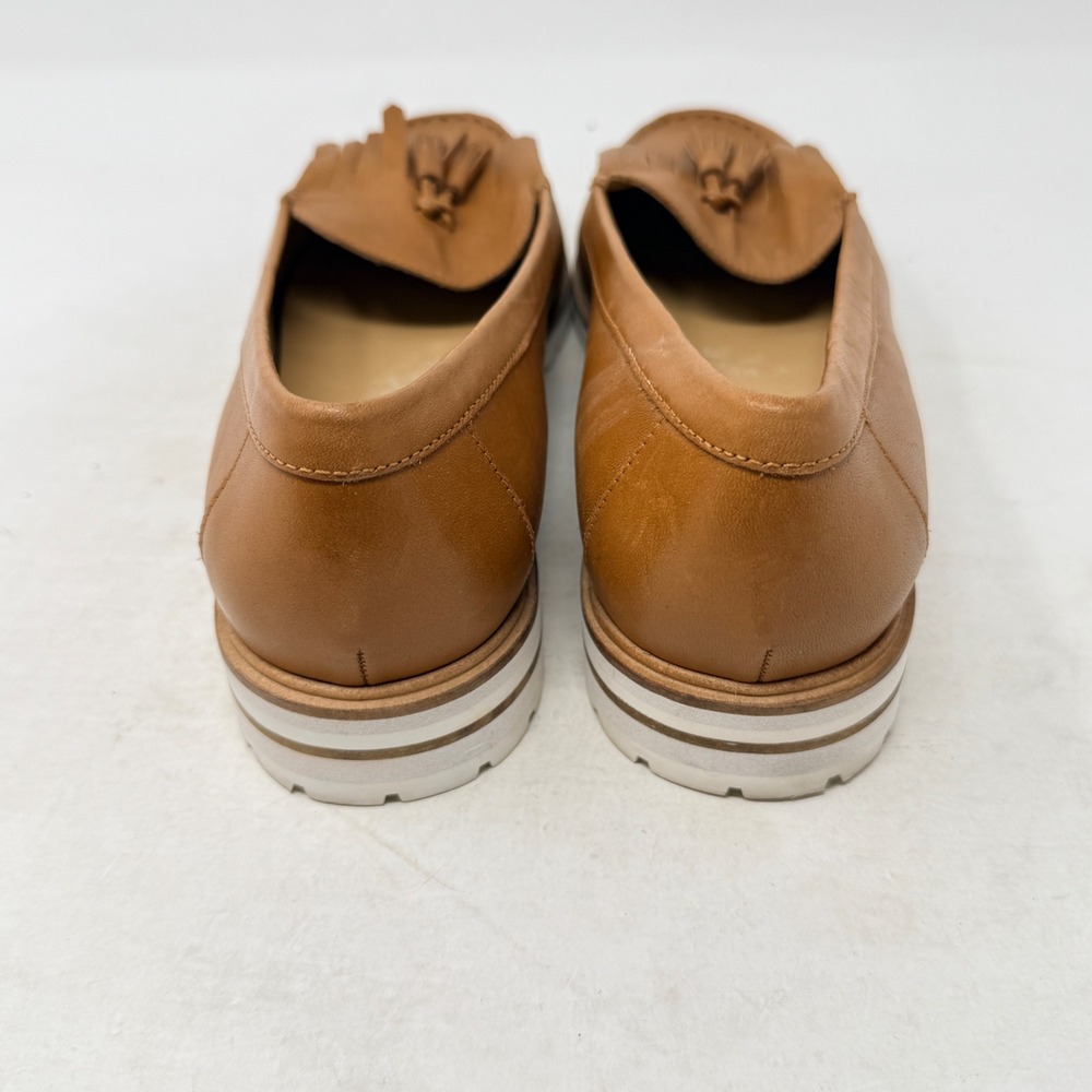 Talbots Tassel Loafers Cognac 9M Casual Leather Kiltie Lug Sole Timeless Preppy - Picture 6 of 9